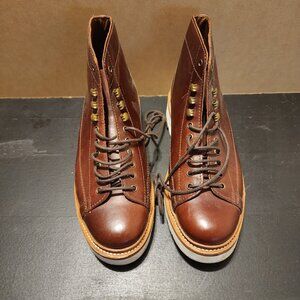 Grenson "Andy" Boots. Brown w/ White Sole. Sz: US 9.5. Gently Worn. In Wrong Box